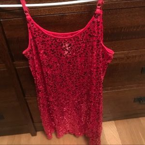 Sequin Spaghetti Strap Tank Top